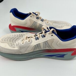 Altra Paradigm 7 Men’s Running Shoes White Blue Red Size 12 Stability Zero Drop